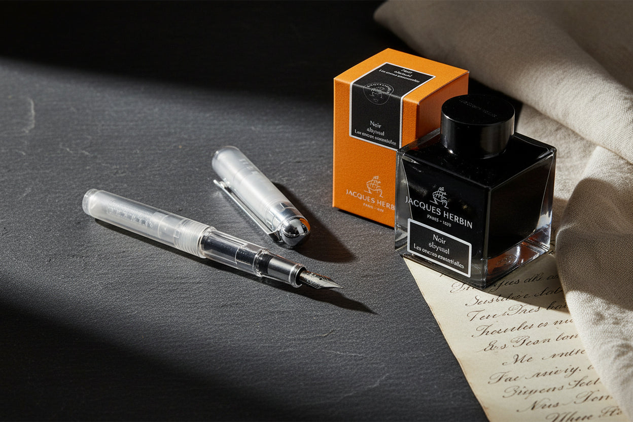 Jacques Herbin Essentials Ink - 50ml: Noir Abyssal