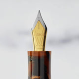 Levenger - True Writer Classic Golden Dark Tortoise Fountain Pen: Medium view 5