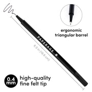 Paperage Felt Tip Fine Line Marker Pens 12PK: Bright