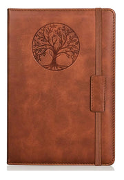 Tree of Life Faux Leather Journal Notebook — Brown