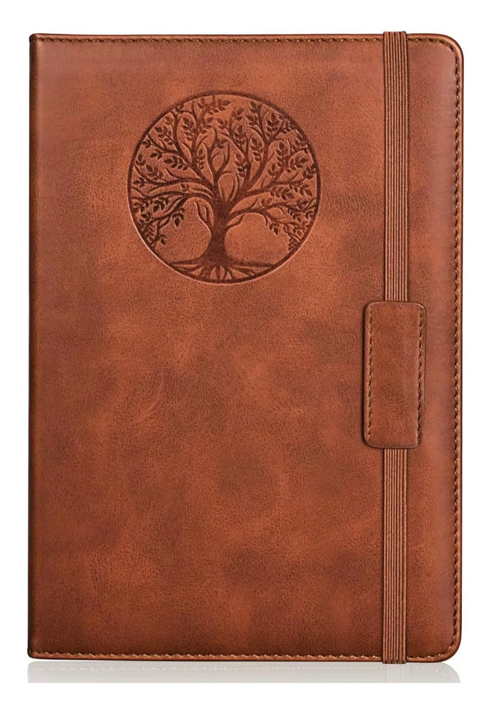 Tree of Life Faux Leather Journal Notebook — Brown