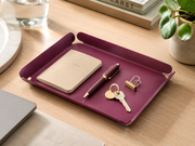 Karst A6 Desk Tray — Recycled Aluminum, Burgundy