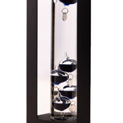 Bey-Berk Black Wood Galileo Thermometer