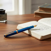 Levenger True Writer Classic Midnight Strata Fountain Pen — Medium Nib