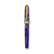 Levenger True Writer Classic Fountain Pen, Twilight Storm Purple, Medium Nib, Gold Trim