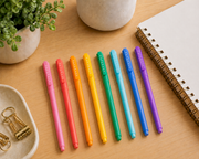 Paperage Fine Point Gel Pens 8PK — Black Ink, Assorted Barrels