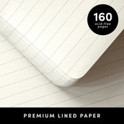 Paperage Casebound Lined Journal Notebook — Black, 160 Pages