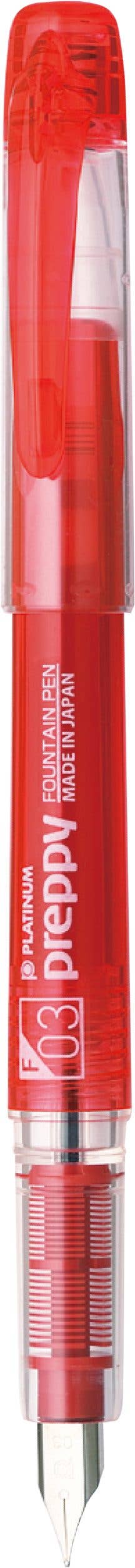 Platinum Preppy Fountain Pen Red, Medium Nib