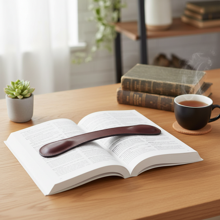 Bey-Berk Tan Leather Book Weight